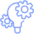 Blue light bulb illustration